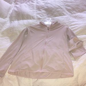 Pink workout long sleeve hoodie
